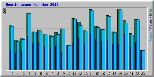 Hourly usage for May 2013