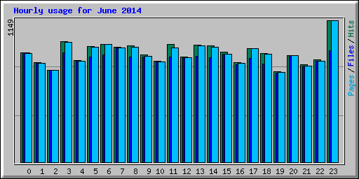 Hourly usage for June 2014