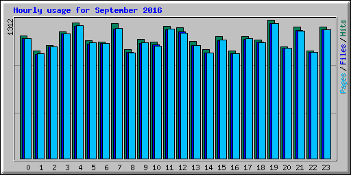 Hourly usage for September 2016