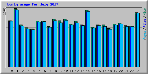 Hourly usage for July 2017