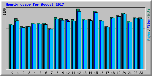 Hourly usage for August 2017