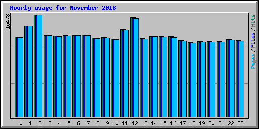 Hourly usage for November 2018