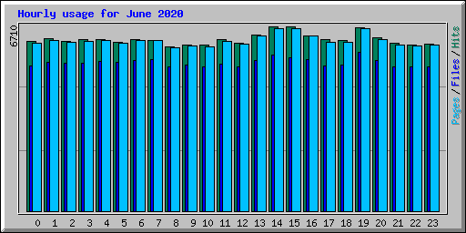 Hourly usage for June 2020